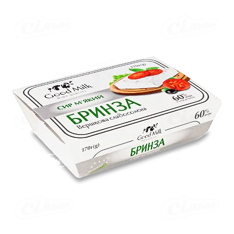 Сир Good milk Бринза вершкова слабосолона безлактозний 60%, 170г