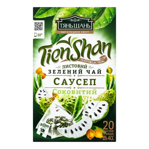 Чай зелений Саусеп Соковитий Tien Shan к/у 20х2г