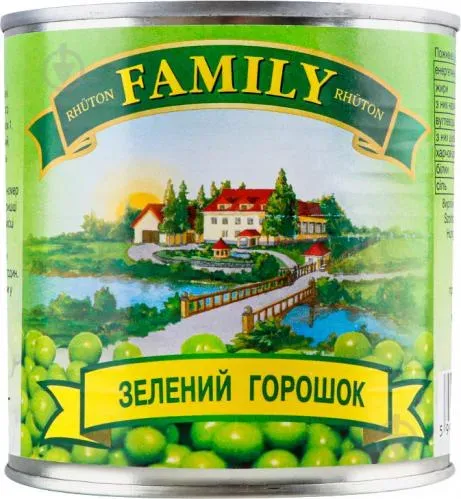 Горошок зелений Family 400г