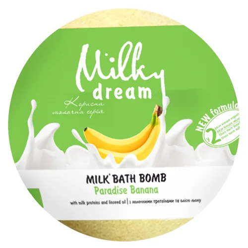 Бомба Milky Dream Райський банан для ванн молочна 100г