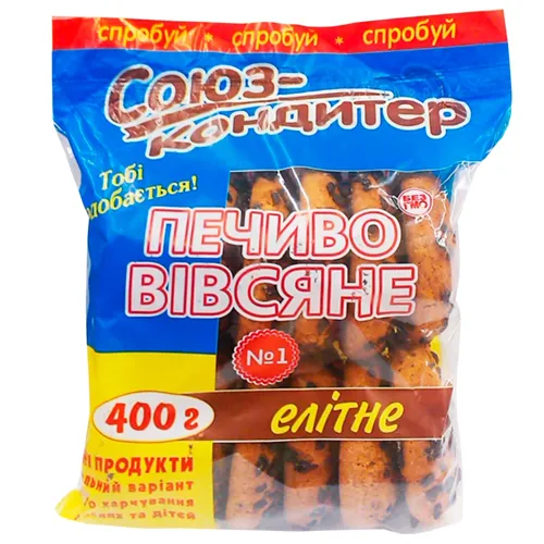 Печиво вівсяне Елітне «Союз-Кондитер» 400г
