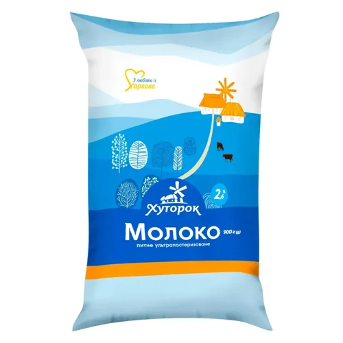 Молоко Хуторок ультрапастеризоване 2,6% 900г