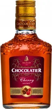 Напій 0,25л Шустов Шоколатье алкогольний шоколад та вишня 30% об скляна пляшка