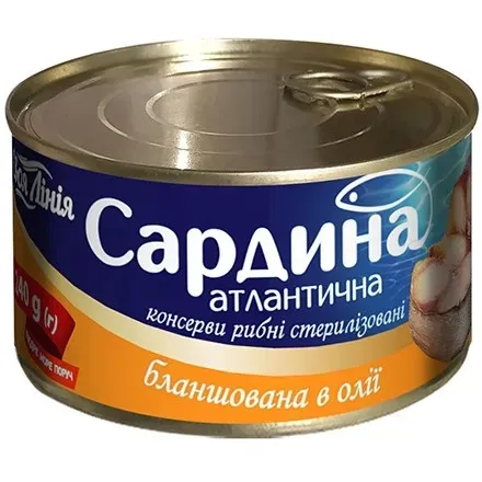 Консерви 240г Своя Лінія Сардина атлантична бланшована в олії