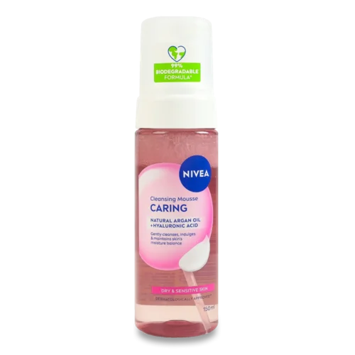 Мус для вмивання Nivea Caring для сухої та чутливої шкіри