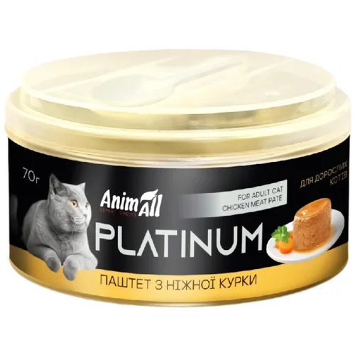 Корм вологий AnimAll Platinum з куркою для котів 70г