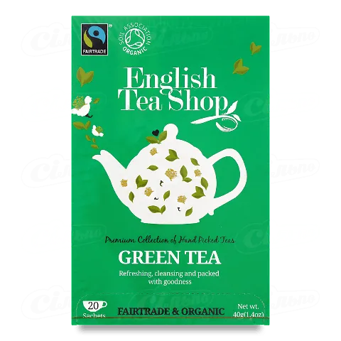 Чай зелений English Tea Shop органічний, 20*2г/уп