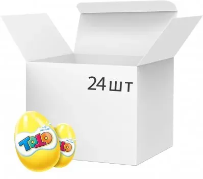 Шоколадні яйця Elvan з іграшкою 20г х 24 шт