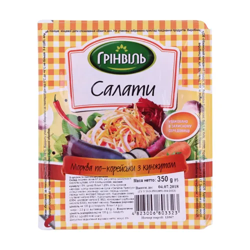 Салат Морква по-корейськи з кунжутом Грінвіль п/у 350г