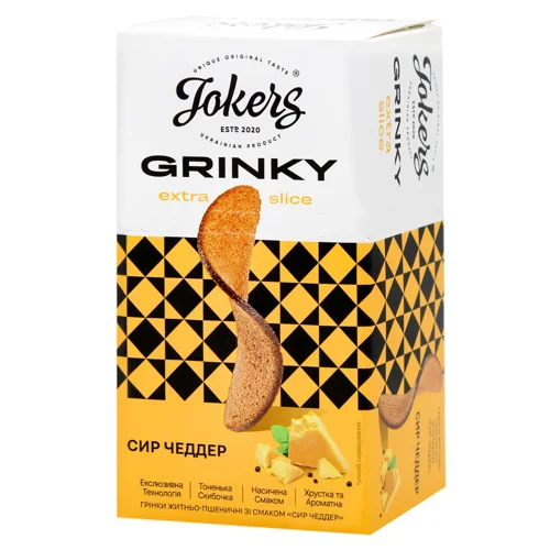 Грінки Jokers Extra Slice сир Чеддер 90г