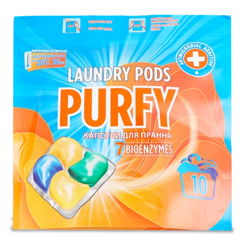 Пральні Капсули Purfy В/ґ 10х19г, Пакет