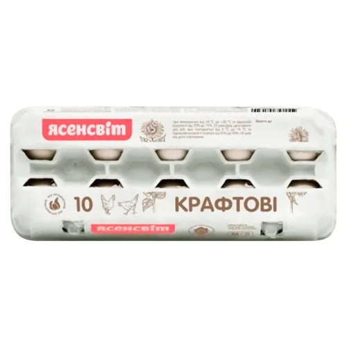 Яйця курячі Ясенсвіт Крафтові 10шт