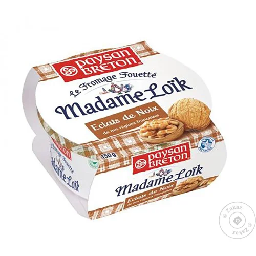 Сир Paysan Breton Madame Loik м'який збитий з волоським горіхом 60% 150г