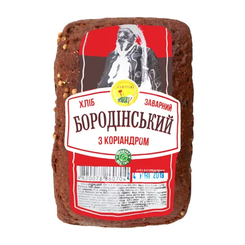 Хліб заварний з коріандром Бородінський Золотий дар м/у 0.4кг