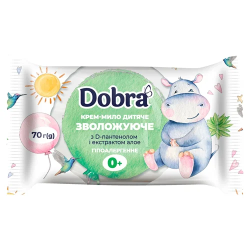 Крем-мило тверде Dobra Зволожуюче з D-пантенолом і екстрактом алое 70г