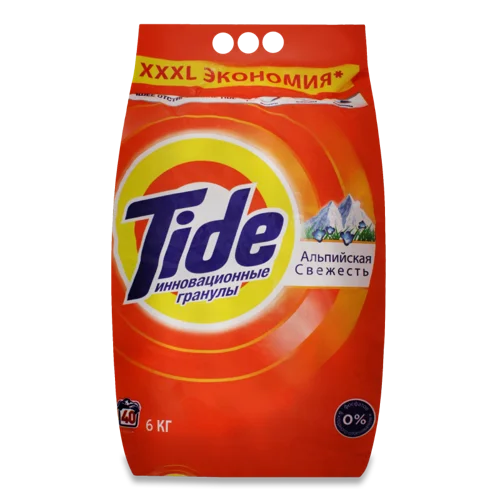 Пральний Порошок Tide Альпійська Свіжість 6кг, з посиленими миючими компонентами