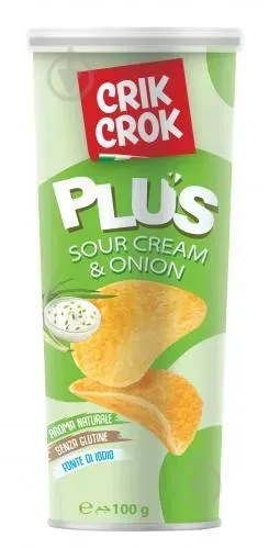 Чіпси сметана з цибулею 100г ТМ CRIK CROK