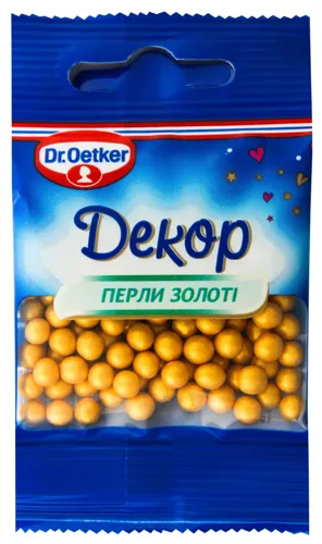 Посипка цукрова декоративна Перли золоті Dr.Oetker м/у 10г