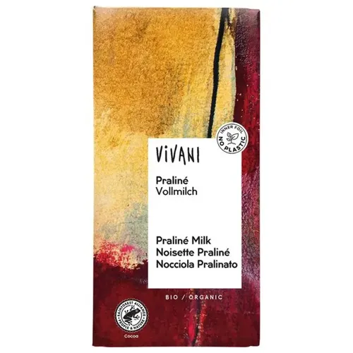 Шоколад Vivani Praline Vollmilch, молочний, органічний, 100г