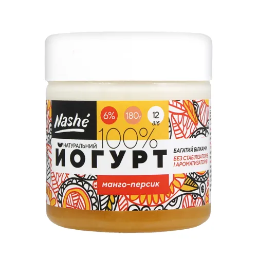 Йогурт 6% Манго-персик Nashe 180г