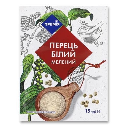 Перець "Премія" білий мелений,15г