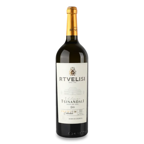 Вино Біле Сухе Цинандалі Premium Collection Rtvelisi 0.75л 12.5% п/пл