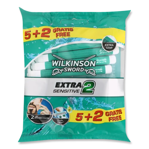 Бритва Одноразова Wilkinson Sword Extra2 Sensitive, В/ґ, 7 шт