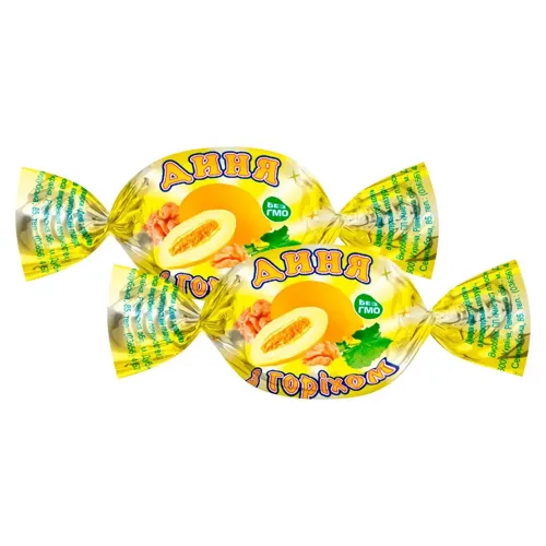 Цукерки Аметист Плюс Диня з волоським горіхом в глазурі