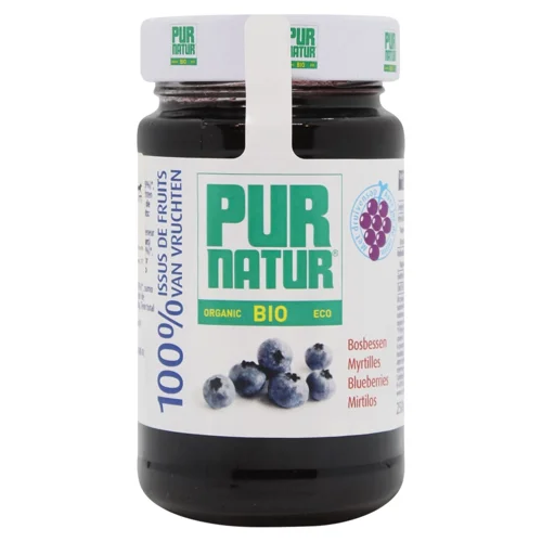 Джем Pur Natur з чорниці без цукру органічний 250г