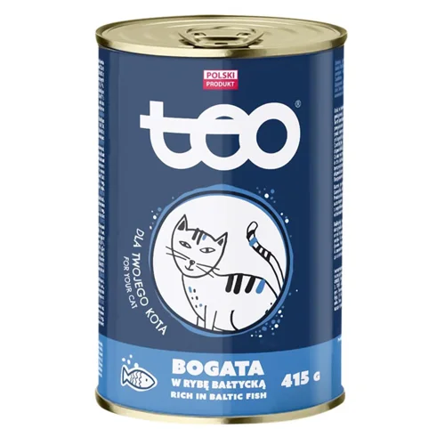 Корм вологий Teo з балтійською рибою для котів 415г