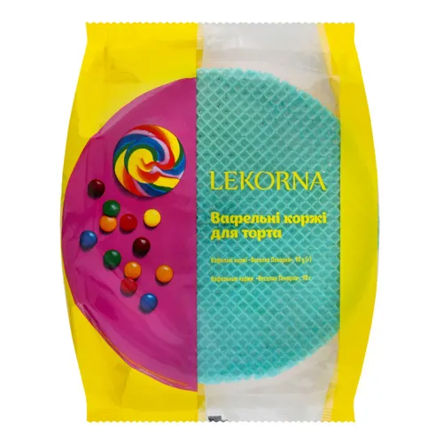Коржі вафельні Веселка Lekorna м/у 90г