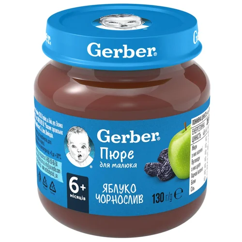 Пюре Gerber Яблуко і чорнослив 130г