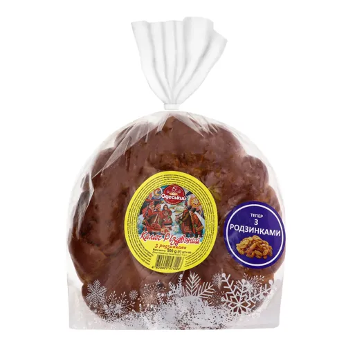 Калач з родзинками Різдвяний Одеський хлібозавод №4 м/у 500г