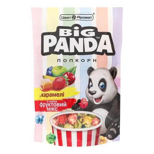 Попкорн в карамелі зі смаком Фруктовий мікс Big Panda д/п 90г