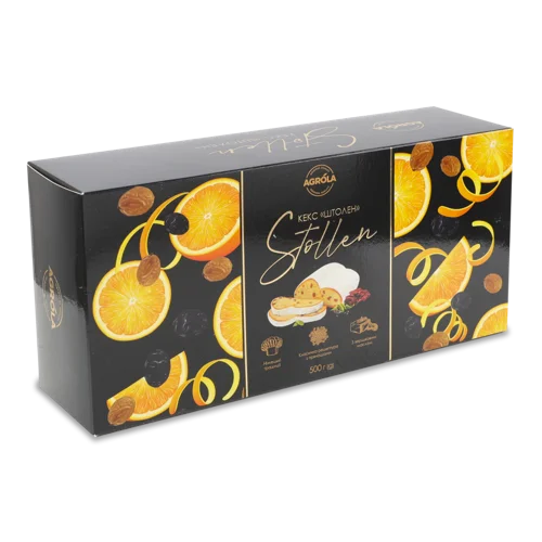 Кекс Stollen Agrola, Вищого Ґатунку, Картонна Упаковка, 500г