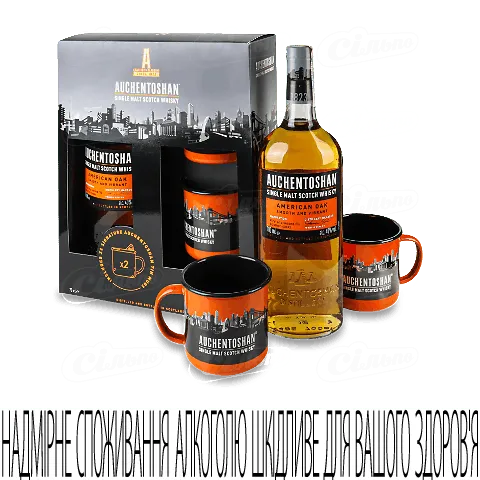 Віскі Auchentoshan American Oak + 2 склянки, 0,7л