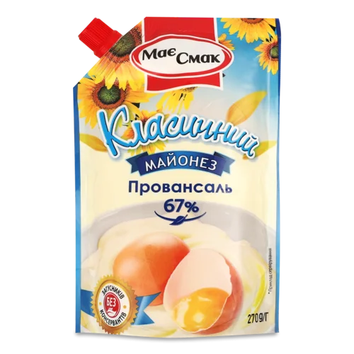 Майонез 67% Класичний Провансаль, п/пл 270г
