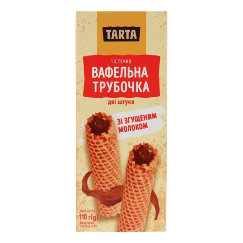 Тістечко Вафельна трубочка зі згущеним молоком Tarta к/у 2х55г