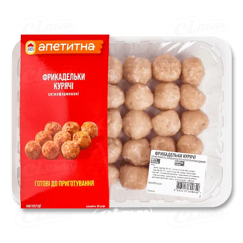Фрикадельки «Наша Ряба» «Апетитна» курячі охолоджені 0,45кг