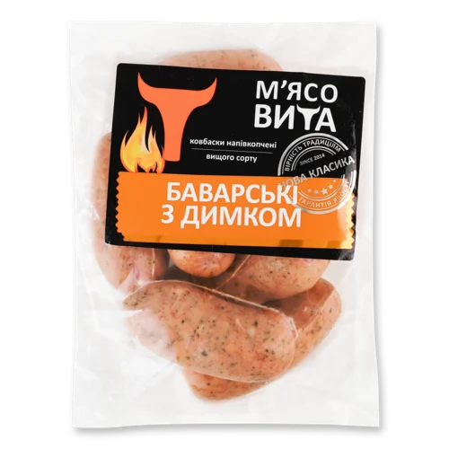 Ковбаски Баварські З Димком М'ясовита Напівкопчене, кг