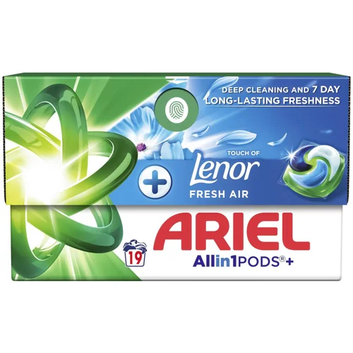 Капсули для прання Ariel Allin1 Pods Lenor Дотик свіжого повітря 19шт