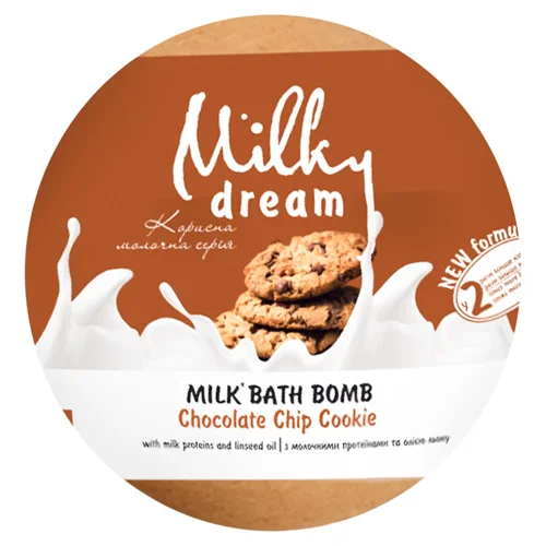 Бомба Milky Dream Шоколадне печиво для ванн молочна 100г