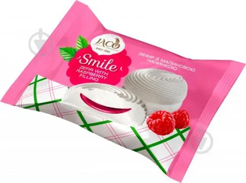 Зефір Смайл з малиновою начинкою 50г