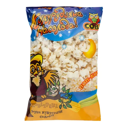 Попкорн солоний Кукурудзяна насолода Сова м/у 100г