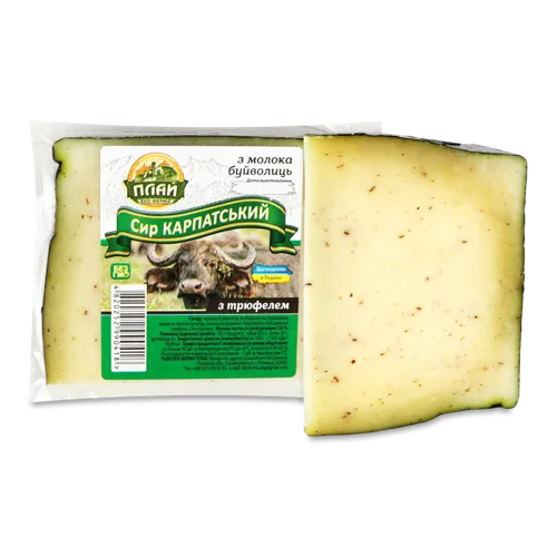 Сир З Молока Буйволиць З Трюфелем Карпатський Плай, 50% Жиру, кг