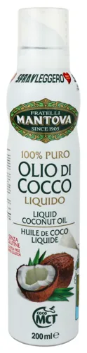 Олія кокосова спрей Mantova з пластикової пляшки 200мл