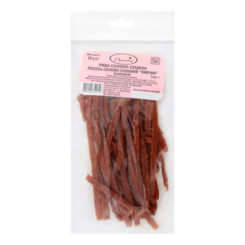 Лосось соломка солено-сушений Пивчик Русалочка м/у 50г