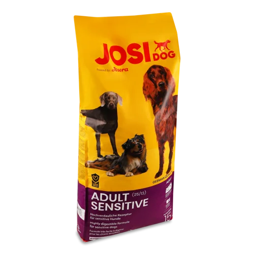 Корм сухий повнораціонний для дорослих собак Sensitive JosiDog, в/ґ, 15 кг
