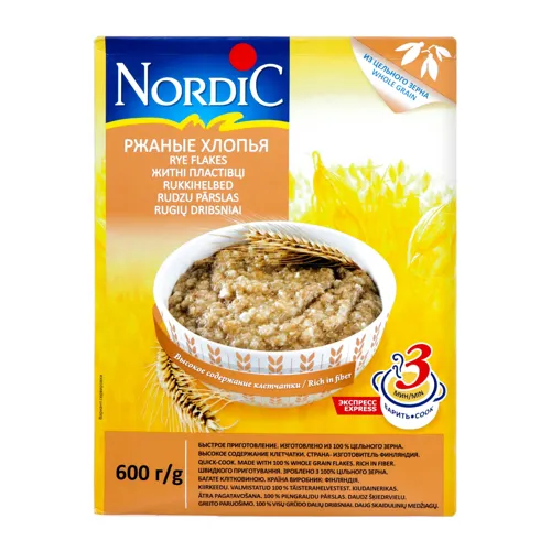 Пластівці житні Nordic к/у 600г