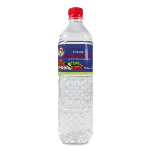 Оцтова Кислота 9% Синтетична, п/пл 950мл